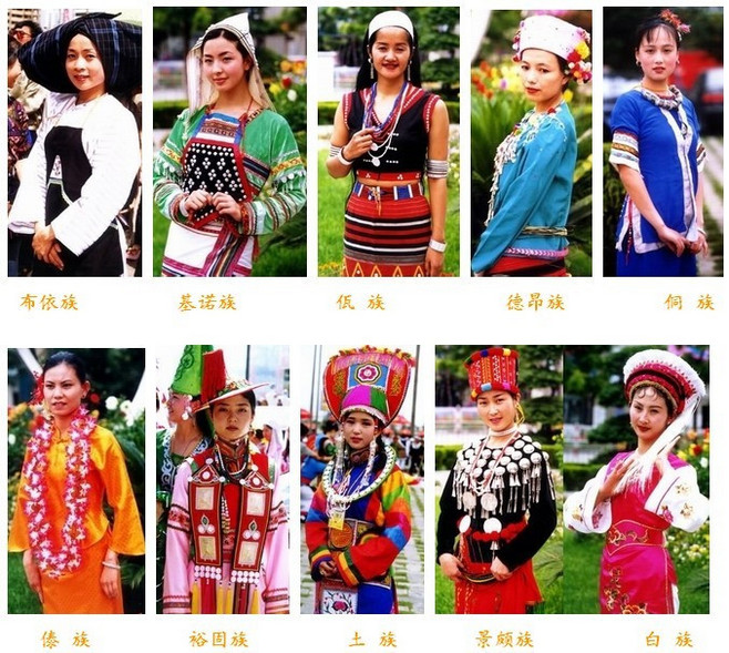 56個(gè)民族精美服飾